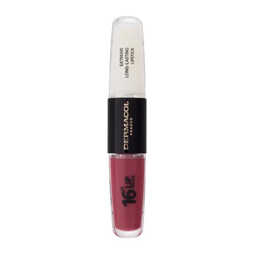 Dermacol 16H Lip Colour Extreme Long-Lasting Lipstick 8 ml dlouhotrvající rtěnka a lesk na rty 2v1 pro ženy 28