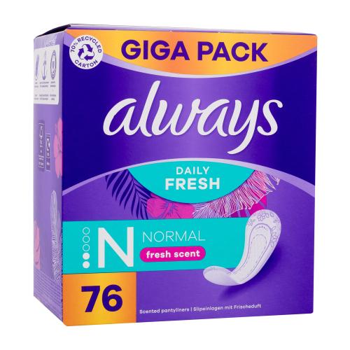 Always Daily Fresh Normal Fresh Scent intimky se svěží vůní pro ženy slipová vložka 76 ks