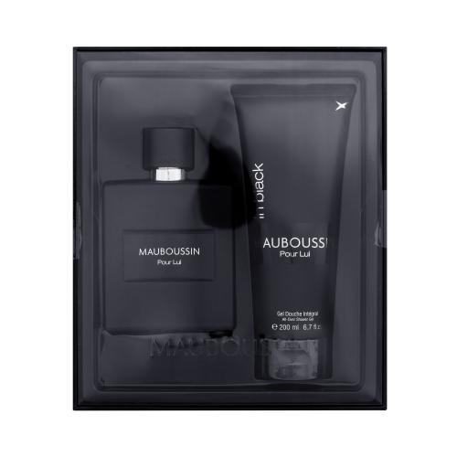 Mauboussin Pour Lui In Black dárková kazeta pro muže parfémovaná voda 100 ml + sprchový gel 200 ml