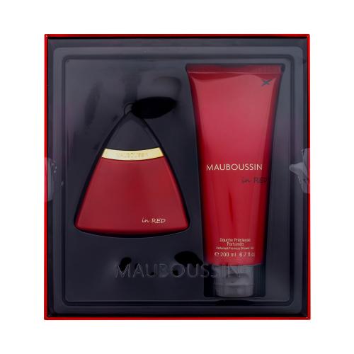 Mauboussin Mauboussin in Red dárková kazeta pro ženy parfémovaná voda 100 ml + sprchový gel 200 ml