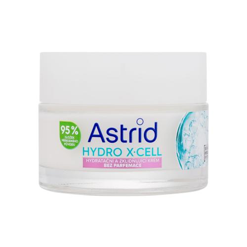 Astrid Hydro X-Cell Hydrating & Soothing Cream 50 ml hydratační a zklidňující krém bez parfemace pro ženy