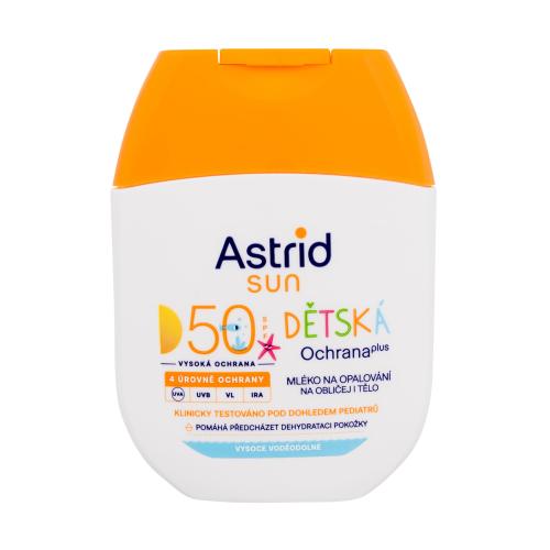 Astrid Sun Kids Face and Body Lotion SPF50 60 ml dětské voděodolné opalovací mléko na tělo a obličej pro děti