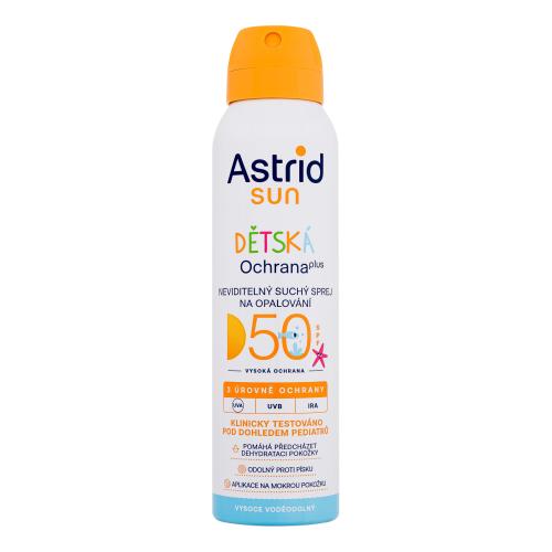 Astrid Sun Kids Dry Spray SPF50 150 ml dětský neviditelný suchý sprej na opalování pro děti