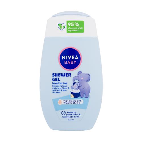 Nivea Baby Head To Toe Shower Gel 200 ml jemný sprchový gel na tělo a vlasy pro děti