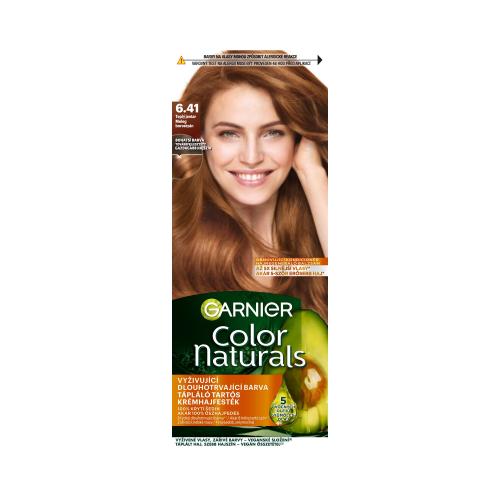 Garnier Color Naturals 40 ml permanentní barva na vlasy s vyživujícími oleji pro ženy 6.41 Sweet Amber