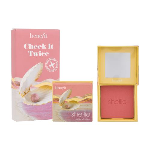 Benefit Shellie Blush Cheek It Twice dárková kazeta pro ženy tvářenka 2 x 6 g Warm Seashell-Pink