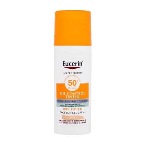Eucerin Sun Oil Control Tinted Dry Touch Sun Gel-Cream SPF50+ 50 ml tónující opalovací gelový krém na obličej unisex Light