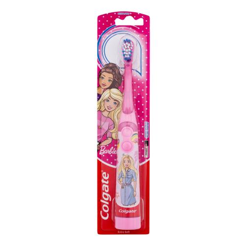 Colgate Kids Barbie Battery Powered Toothbrush Extra Soft 1 ks zubní kartáček na baterie pro děti
