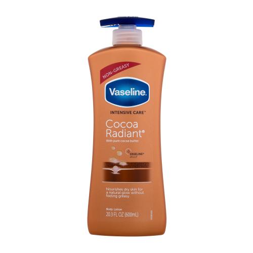 Vaseline Intensive Care Cocoa Radiant 600 ml rozjasňující tělové mléko pro suchou pokožku unisex