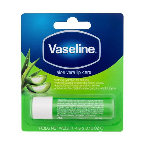 Vaseline Aloe Vera Lip Care 4,8 g zklidňující hydratační balzám na rty pro ženy