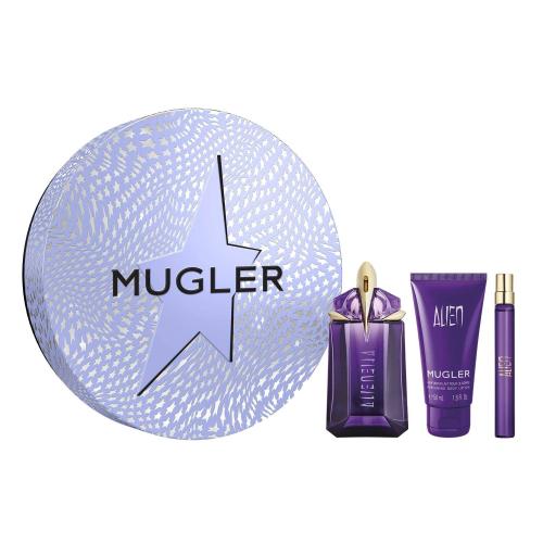 Mugler Alien dárková kazeta pro ženy parfémovaná voda 60 ml + tělové mléko 50 ml + parfémovaná voda 10 ml