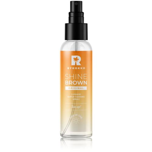 Byrokko Shine Brown Original 2-Phase Super Tanning Spray 104 ml dvoufázový sprej podporující opálení pro ženy