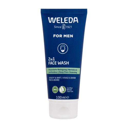 Weleda For Men 2in1 Face Wash 100 ml čisticí gel na obličej a vousy pro muže