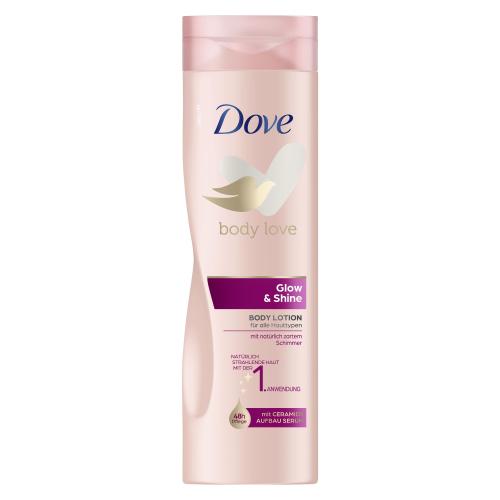 Dove Body Love Glow & Shine 250 ml tělové mléko s ceramidy pro rozzářenou pokožku pro ženy