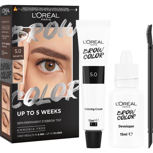 L'Oréal Paris Brow Color Semi-Permanent Eyebrow Tint 1 ks semi-permanentní barva na obočí pro ženy 5.0 Brunette