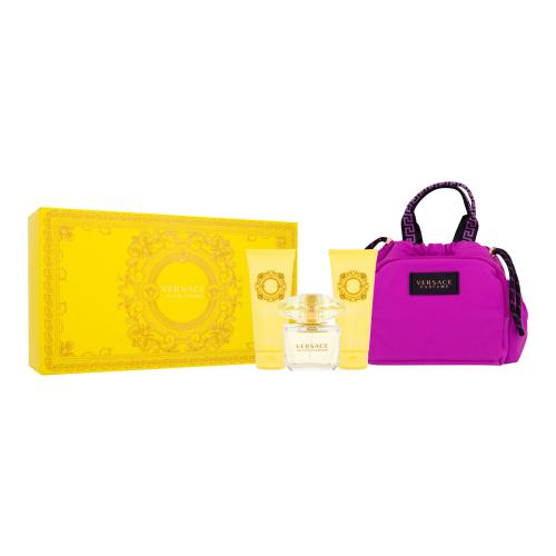 Versace Yellow Diamond dárková kazeta pro ženy toaletní voda 90 ml + tělové mléko 100 ml + sprchový gel 100 ml + kabelka