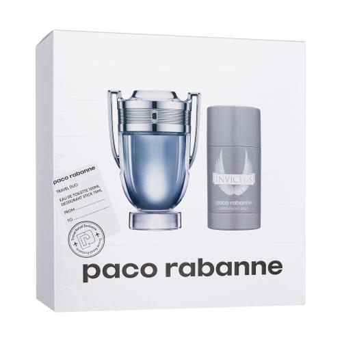 Paco Rabanne Invictus SET1 dárková kazeta pro muže toaletní voda 100 ml + deostick 75 ml
