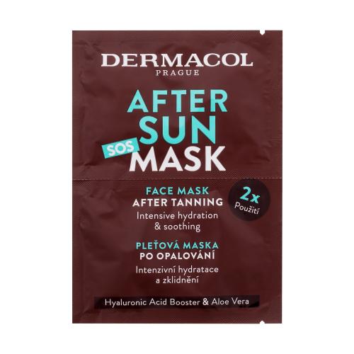 Dermacol After Sun SOS Mask 2x8 ml hydratační a zklidňující pleťová maska po opalování unisex
