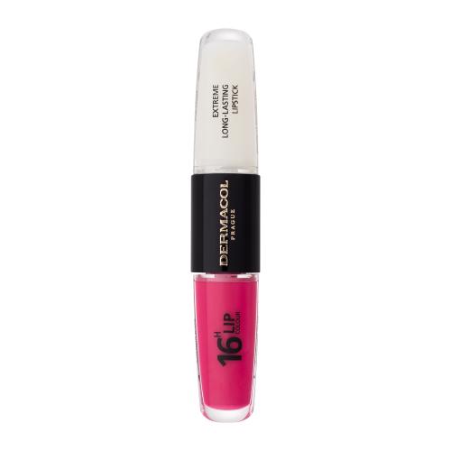 Dermacol 16H Lip Colour Extreme Long-Lasting Lipstick 8 ml dlouhotrvající rtěnka a lesk na rty 2v1 pro ženy 38