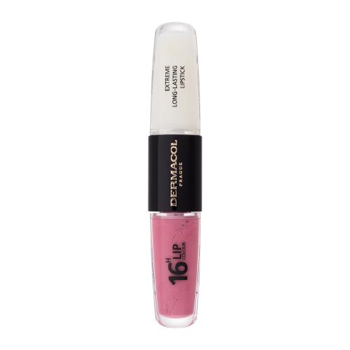 Dermacol 16H Lip Colour Extreme Long-Lasting Lipstick 8 ml dlouhotrvající rtěnka a lesk na rty 2v1 pro ženy 39
