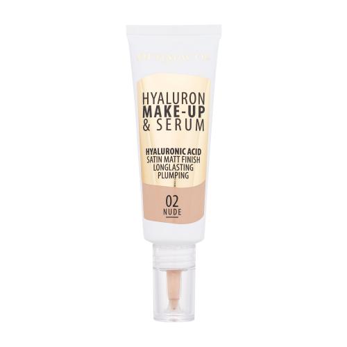 Dermacol Hyaluron Make-Up & Serum 25 g pečující tekutý make-up pro ženy 02 Nude