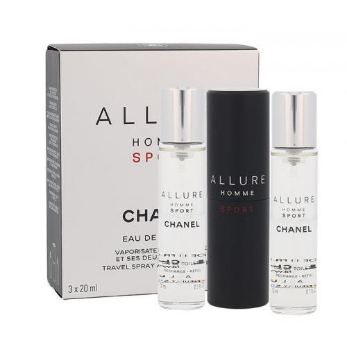 Chanel Allure Homme Sport 3x20 ml toaletní voda Twist and Spray pro muže miniatura