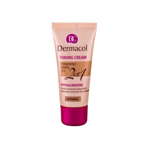 Dermacol Toning Cream 2in1 30 ml lehký tónovací krém pro ženy Natural