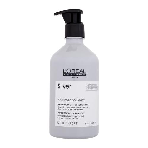 L'Oréal Professionnel Silver Professional Shampoo 500 ml šampon pro oživení bílých a šedivých vlasů pro ženy