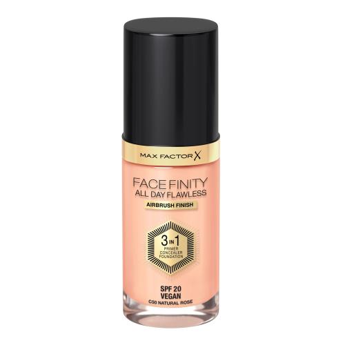 Max Factor Facefinity All Day Flawless SPF20 30 ml tekutý make-up s uv ochranou pro ženy C50 Natural Rose