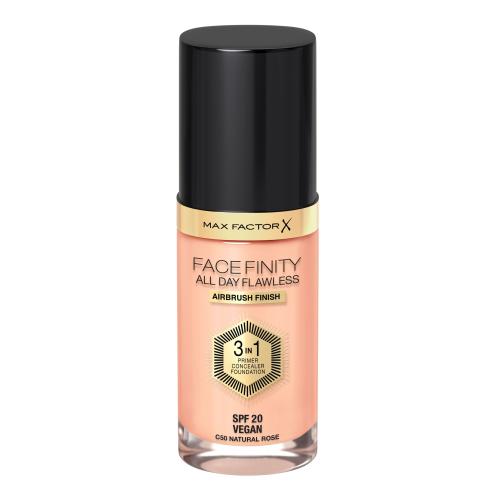 Max Factor Facefinity All Day Flawless dlouhotrvající make-up SPF 20 odstín C50 Natural Rose 30 ml