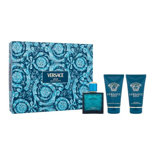 Versace Eros dárková kazeta pro muže toaletní voda 50 ml + sprchový gel 50 ml + balzám po holení 50 ml