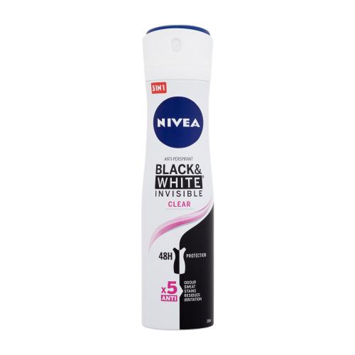 Nivea Black & White Invisible Clear 48h 150 ml antiperspirant nezanechávající stopy na oblečení pro ženy