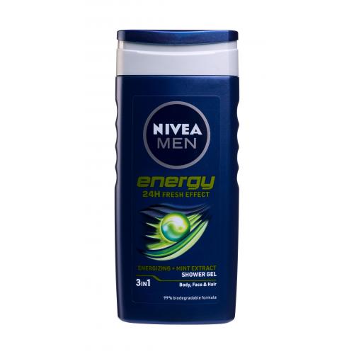 Nivea Men Energy 250 ml energizující sprchový gel na tělo, tvář a vlasy pro muže