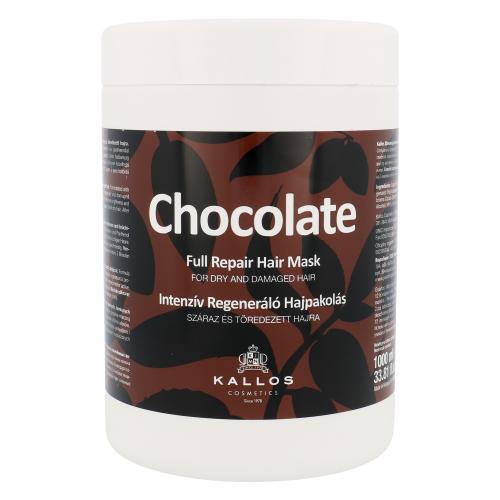 Kallos Cosmetics Chocolate 1000 ml regenerační maska pro suché a poškozené vlasy pro ženy