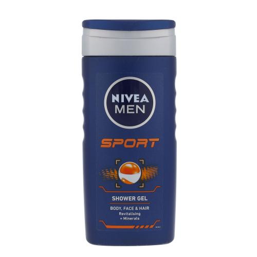 Nivea Men Sport 250 ml sprchový gel na tělo, obličej a vlasy pro muže