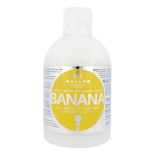 Kallos Cosmetics Banana 1000 ml hydratační šampon pro suché vlasy pro ženy