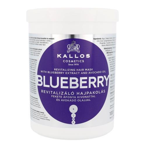 Kallos Cosmetics Blueberry 1000 ml regenerační maska pro suché a poškozené vlasy pro ženy