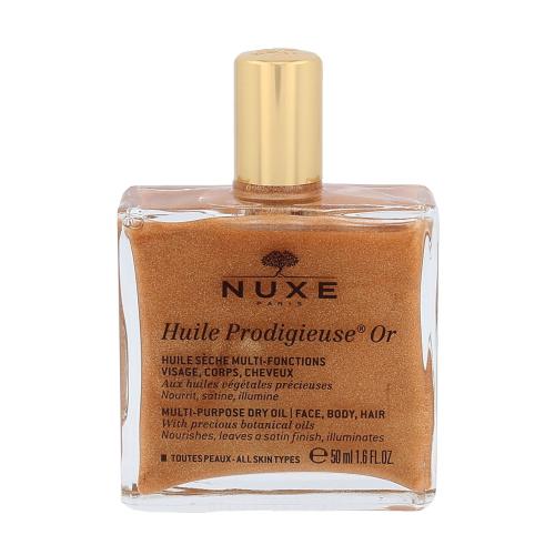 NUXE Huile Prodigieuse Or 50 ml multifunkční suchý olej se třpytkami na obličej, tělo a vlasy pro ženy