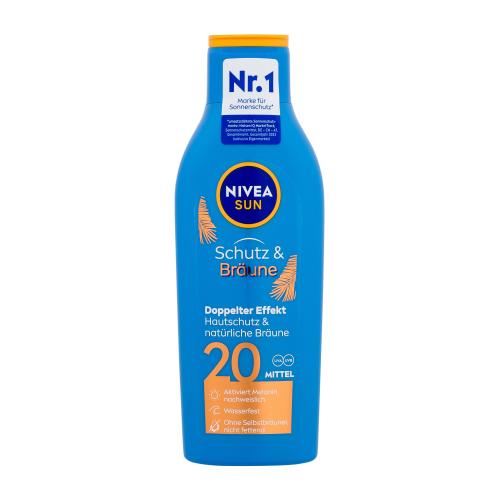 Nivea Sun Protect & Bronze Sun Lotion SPF20 200 ml voděodolné mléko podporující zhnědnutí unisex