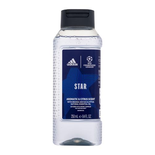 Adidas UEFA Champions League Star 250 ml osvěžující sprchový gel s vůní pomeranče a eukalyptu pro muže