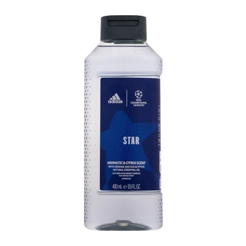 Adidas UEFA Champions League Star 400 ml osvěžující sprchový gel s vůní pomeranče a eukalyptu pro muže