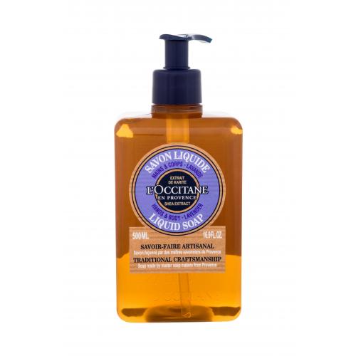 L'Occitane Lavender Liquid Soap 500 ml tekuté mýdlo s levandulovým olejem a bambuckým máslem pro ženy