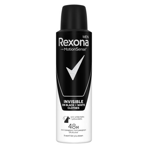 Rexona Men Invisible Black + White 150 ml antiperspirant ve spreji pro muže
