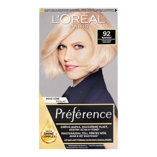 L’Oréal Paris Préférence barva na vlasy odstín 9.2 Very Light Iridescent Blond 1 ks