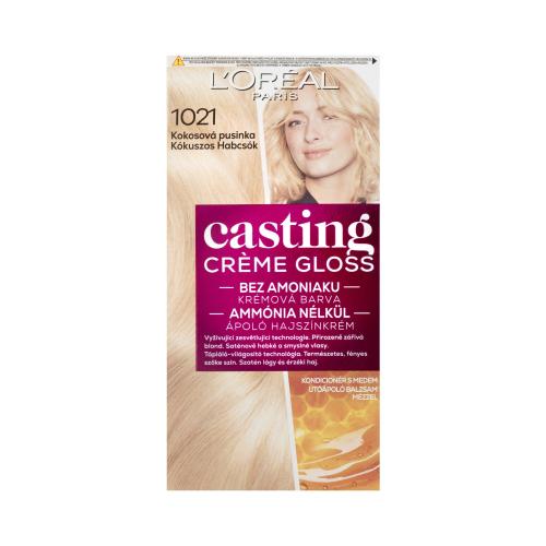L'Oréal Paris Casting Creme Gloss semipermanentní barva na vlasy 1021 kokosová pusinka, 48+72+60ml