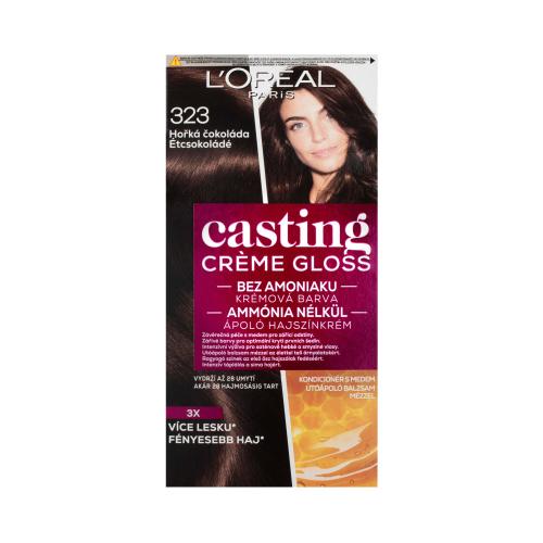 L'Oréal Paris Casting Creme Gloss 48 ml barva na vlasy pro ženy 323 Darkest Chocolate