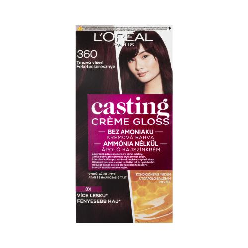 L'Oréal Paris Casting Creme Gloss 48 ml barva na vlasy pro ženy 360 Black Cherry