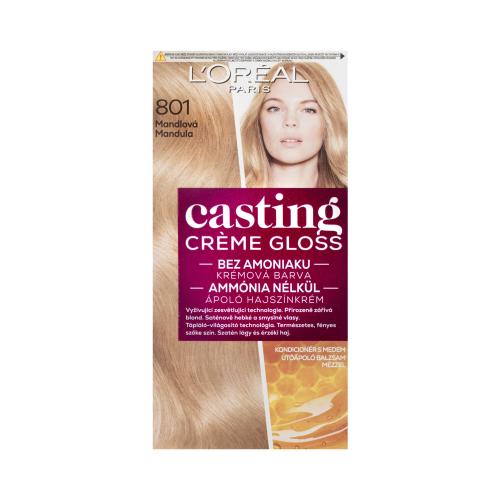 L'Oréal Paris Casting Creme Gloss Glossy Blonds 48 ml barva na vlasy pro ženy 801 Silky Blonde