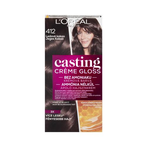 L'Oréal Paris Casting Creme Gloss 48 ml barva na vlasy pro ženy 412 Iced Cocoa