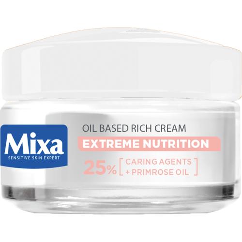 Mixa Extreme Nutrition Oil-based Rich Cream 50 ml pleťový krém pro citlivou velmi suchou pleť pro ženy